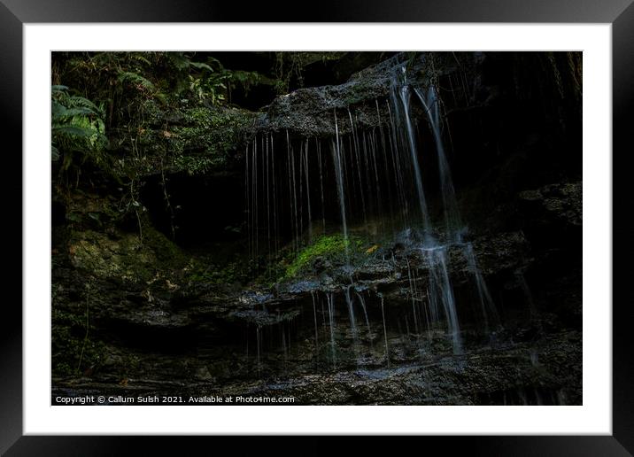 The Layers of The Waterfall Framed Mounted Print by Callum Sulsh