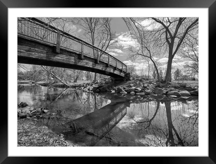 Minnehaha Creek in March Framed Mounted Print by Jim Hughes