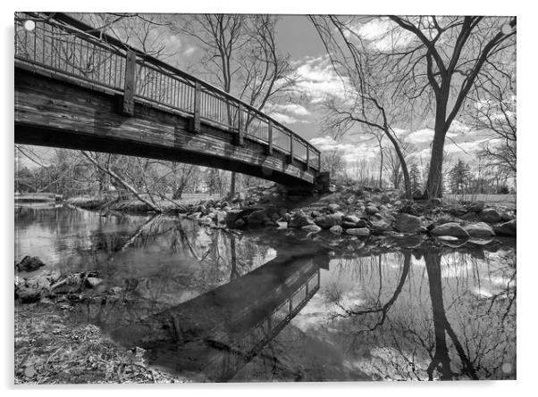 Minnehaha Creek in March Acrylic by Jim Hughes