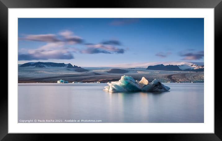 Jokulsarlon glacier lagoon Framed Mounted Print by Paulo Rocha