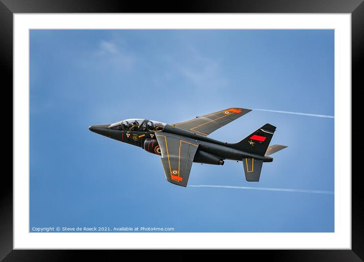Dassault Dornier Alpha Jet Framed Mounted Print by Steve de Roeck