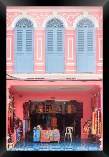 Colourful, restored sino portuguese architecture  Framed Print by Kevin Hellon