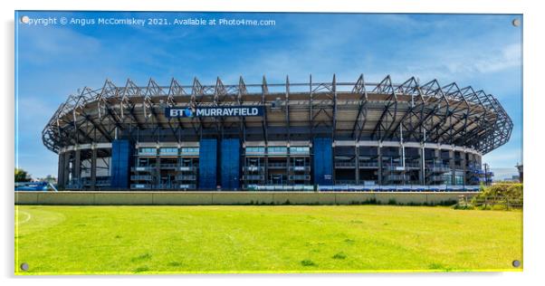 Murrayfield Stadium, home of Scottish Rugby Acrylic by Angus McComiskey