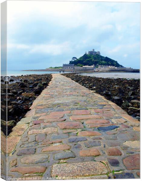 St. Michael's Mount in Cornwall. Canvas Print by john hill