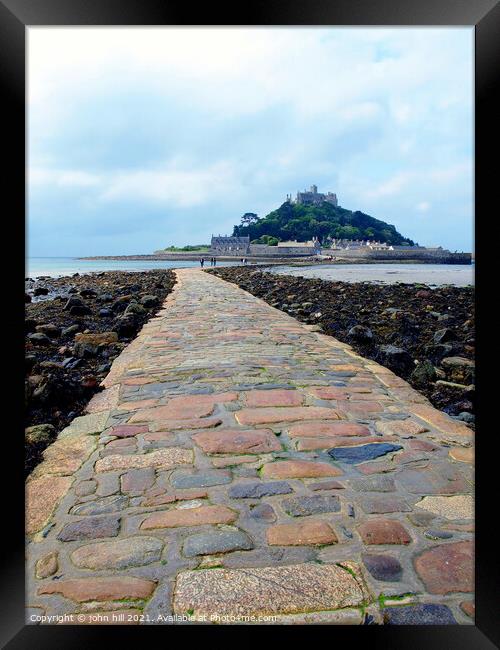 St. Michael's Mount in Cornwall. Framed Print by john hill