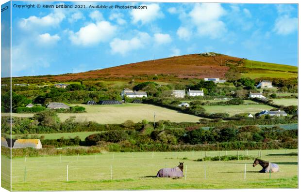 st agnes beacon cornwall Canvas Print by Kevin Britland