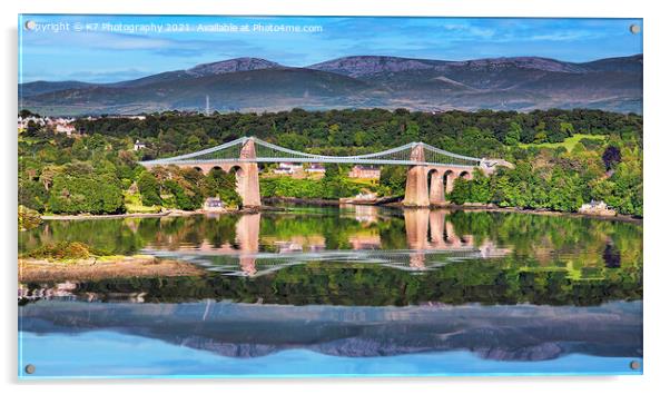 Menai Bridge Panoramic Acrylic by K7 Photography
