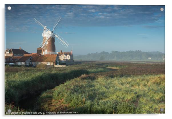 Cley Mill Morning Acrylic by Martin Tosh