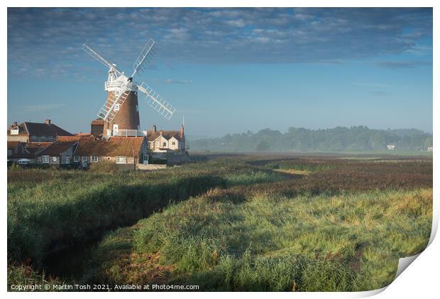 Cley Mill Morning Print by Martin Tosh