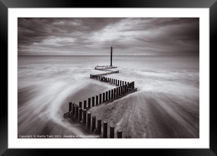 Zig zag sea defences ii Framed Mounted Print by Martin Tosh
