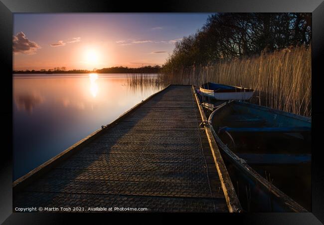 'Tucked In' Filby Broad Framed Print by Martin Tosh