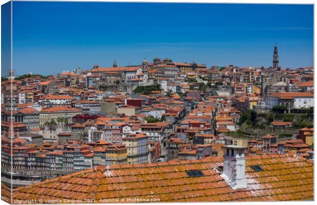 Roofs and Porto Canvas Print by Vicente Sargues