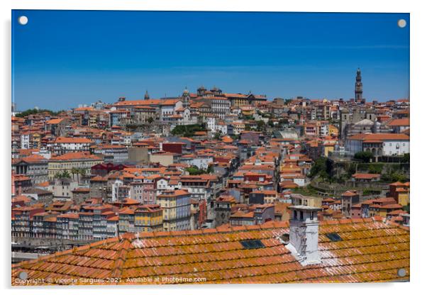 Roofs and Porto Acrylic by Vicente Sargues