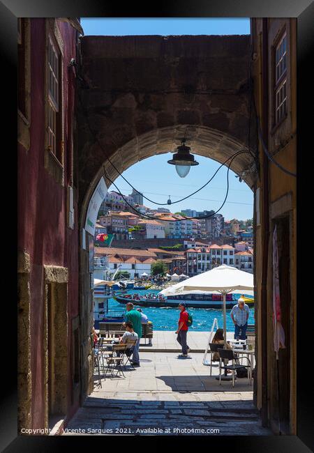 Street to the Douro Framed Print by Vicente Sargues
