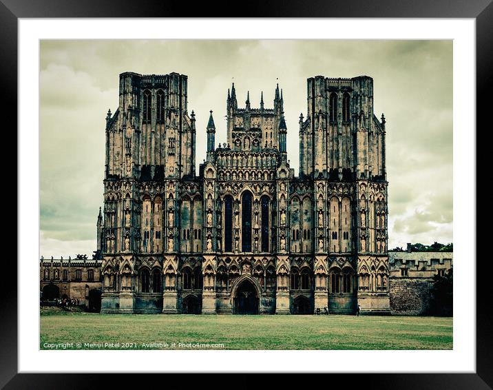 Wells Cathedral, Wells, Somerset, England, UK Framed Mounted Print by Mehul Patel