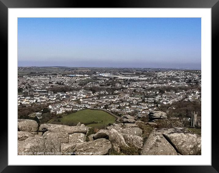 over redruth Framed Mounted Print by keith sutton