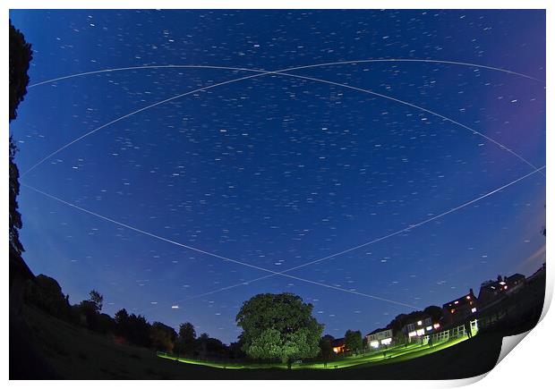 Space Station multiple flyby Print by mark humpage