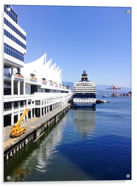  port of Vancouver and celebrity century docked in port Acrylic by Anish Punchayil Sukumaran