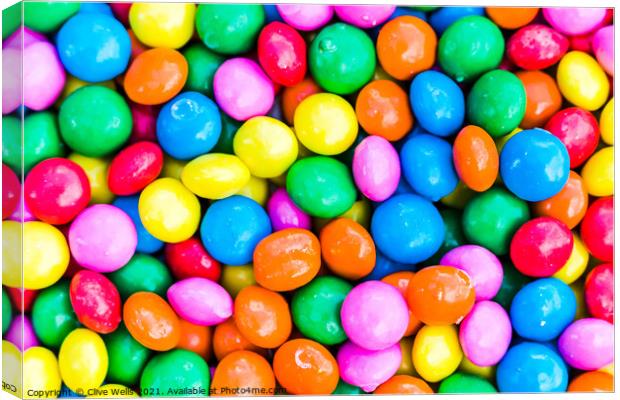 Colourful sweets Canvas Print by Clive Wells