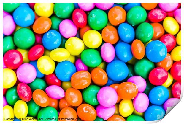 Colourful sweets Print by Clive Wells