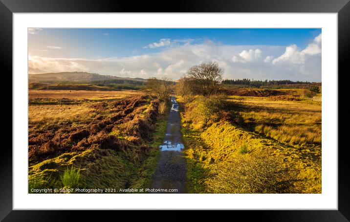 The remains of the old Galloway Railway train line or paddy line at Mossdale Framed Mounted Print by SnapT Photography