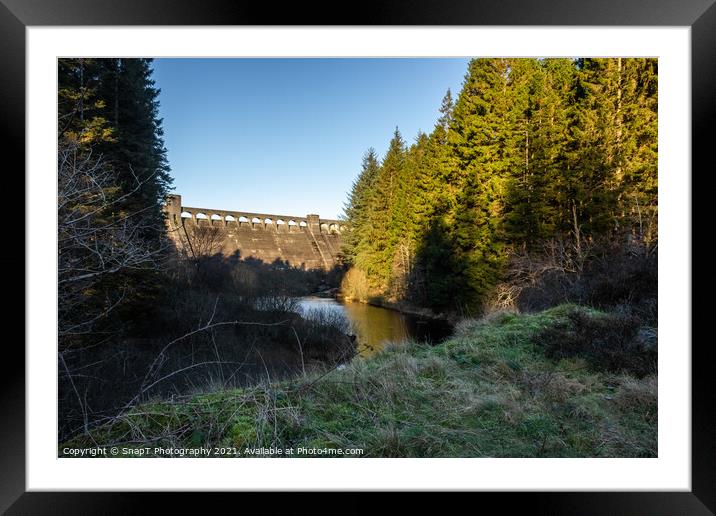 Clatteringshaws Dam and the Blackwater of Dee, Dumfries and Galloway, Scotland Framed Mounted Print by SnapT Photography