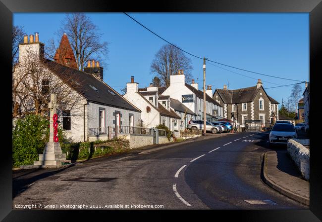 The main street on the A713 Ayr Road in St. John's Town of Dalry, Scotland Framed Print by SnapT Photography