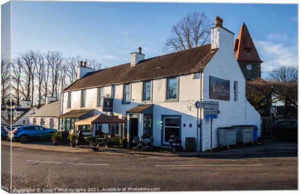 Clachan Inn in the centre of St. John's Town Dalry on a winter days Canvas Print by SnapT Photography