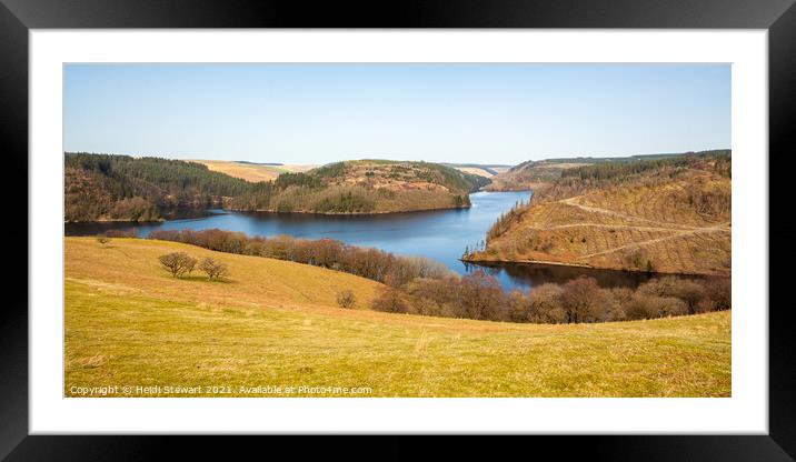 Llyn Brianne Reservoir, Mid Wales Framed Mounted Print by Heidi Stewart