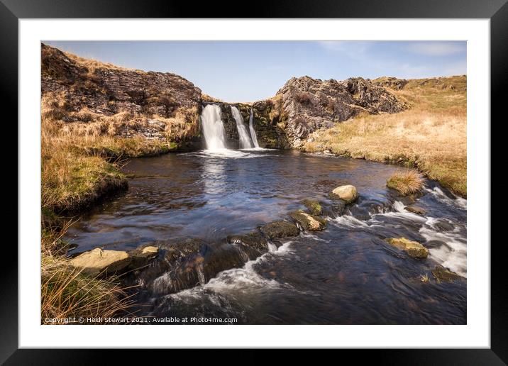 Nant y Maen Waterfall, Mid Wales Framed Mounted Print by Heidi Stewart