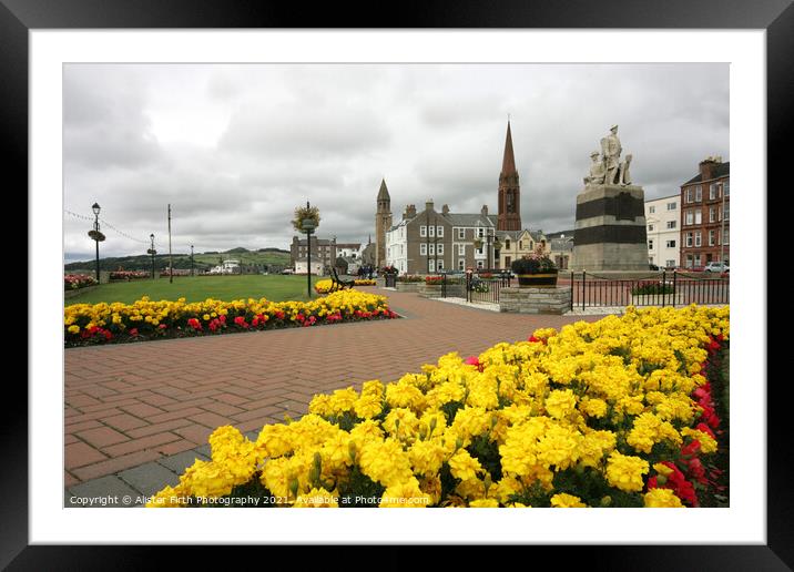 Largs Garden & War Memorial Framed Mounted Print by Alister Firth Photography