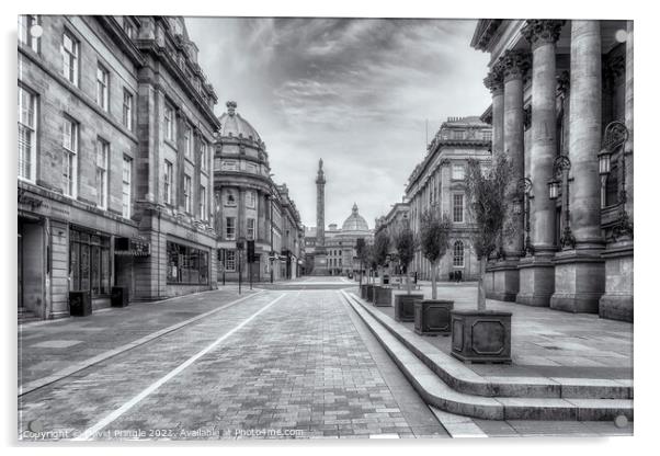 Grey Street Newcastle Acrylic by David Pringle