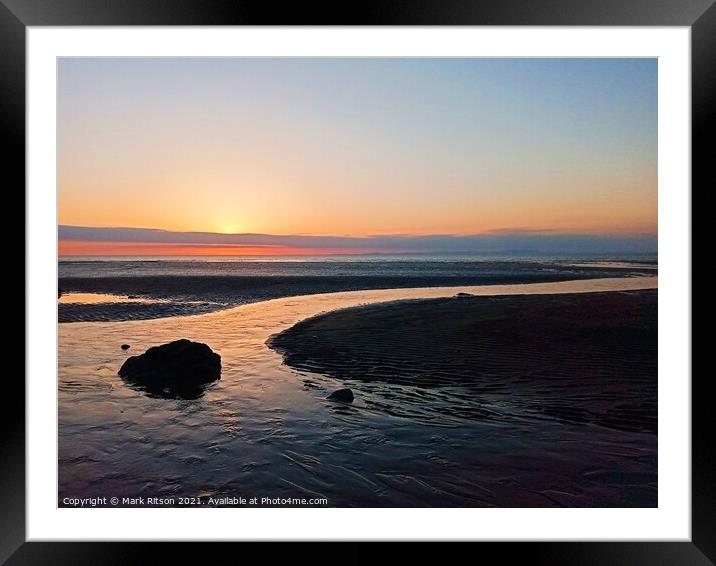 Sunset Behind The Cloud Line   Framed Mounted Print by Mark Ritson