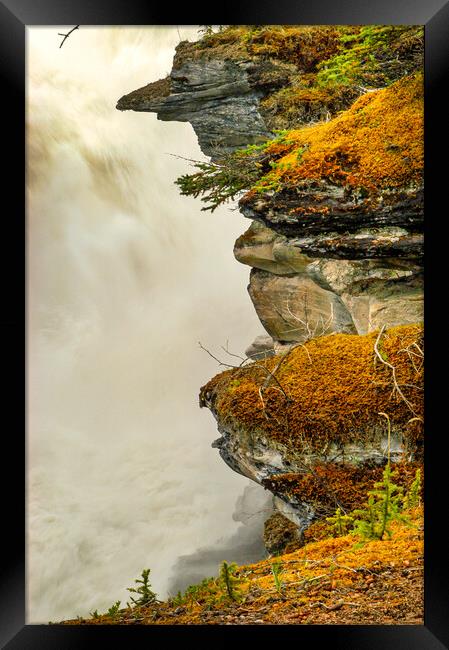 Mossy Waterfall, Canada Framed Print by Mark Llewellyn