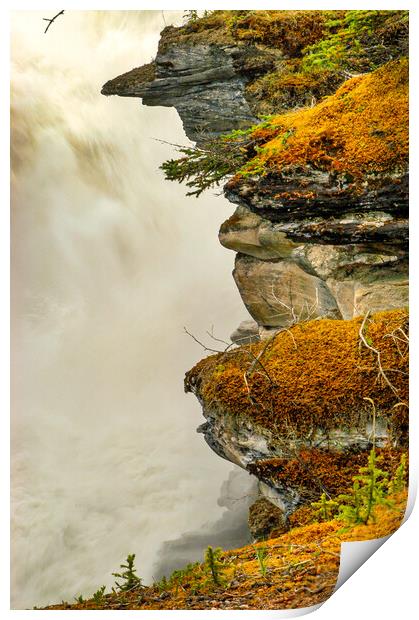 Mossy Waterfall, Canada Print by Mark Llewellyn