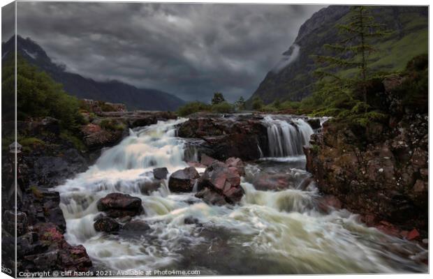 Glencoe waterfalls Canvas Print by Scotland's Scenery