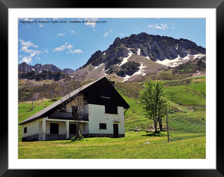 Majestic Mountain Retreat Framed Mounted Print by Graham Taylor