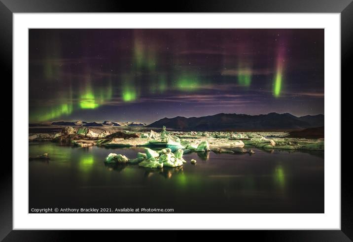 Dancing Aurora Framed Mounted Print by Tony Prower