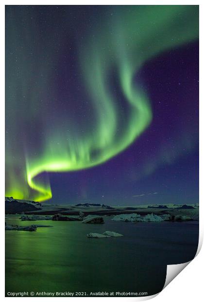 Aurora curves Print by Tony Prower