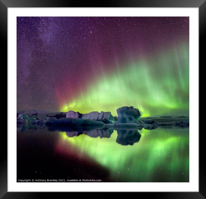 Red star aurora Framed Mounted Print by Tony Prower