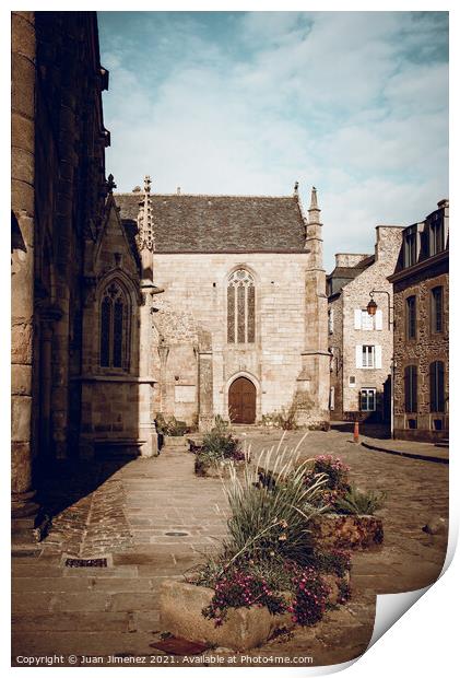 The Cathedral of Dinan Print by Juan Jimenez