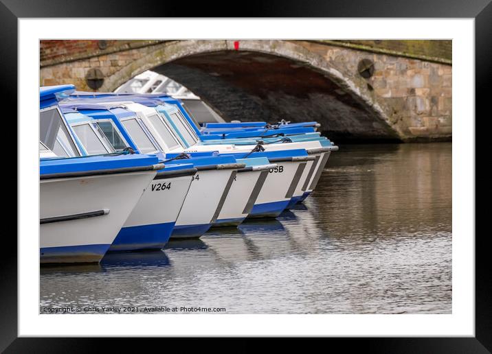 Boats on the River Bure, Norfolk Broads Framed Mounted Print by Chris Yaxley
