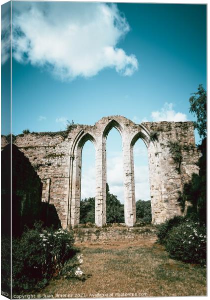 The Abbey of Beauport in French Brittany Canvas Print by Juan Jimenez