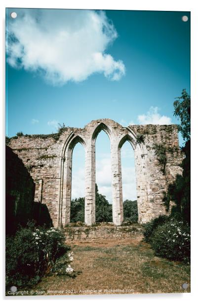 The Abbey of Beauport in French Brittany Acrylic by Juan Jimenez