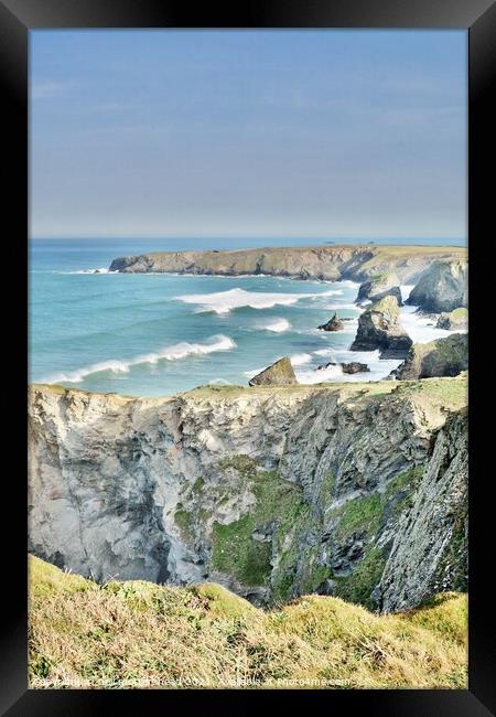 The Beauty Of Bedruthan, Cornwall. Framed Print by Neil Mottershead