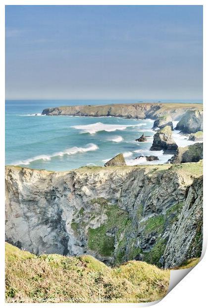 The Beauty Of Bedruthan, Cornwall. Print by Neil Mottershead