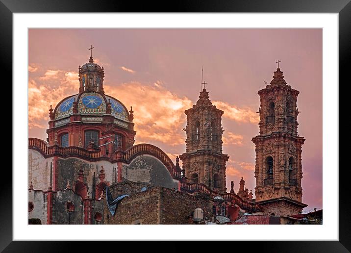 Church of Santa Prisca at Taxco de Alarcon, Guerrero, Mexico Framed Mounted Print by Arterra 