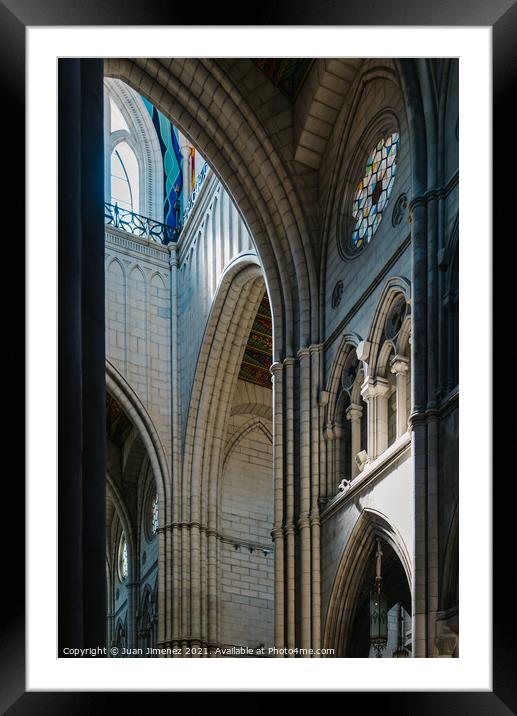 Interior View of the Cathedral of La Almudena in Madrid Framed Mounted Print by Juan Jimenez