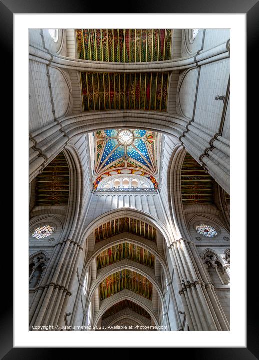 Interior of the Madrid Cathedral Santa Maria la Real de La Almud Framed Mounted Print by Juan Jimenez