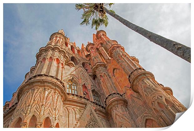 Parroquia de San Miguel Arcangel in San Miguel de Allende, Mexico Print by Arterra 
